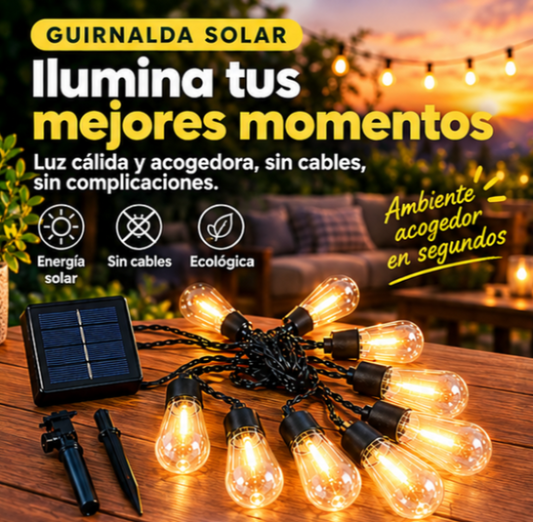 SolarGlow – Guirnalda Solar Decorativa 10M